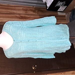 Mint green cardigan, size XL, Christopher and Banks